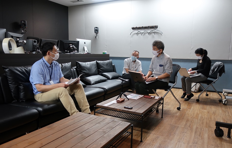 取材対応時の様子①